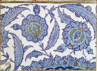 Isnik earthenware tile, c.1520-50